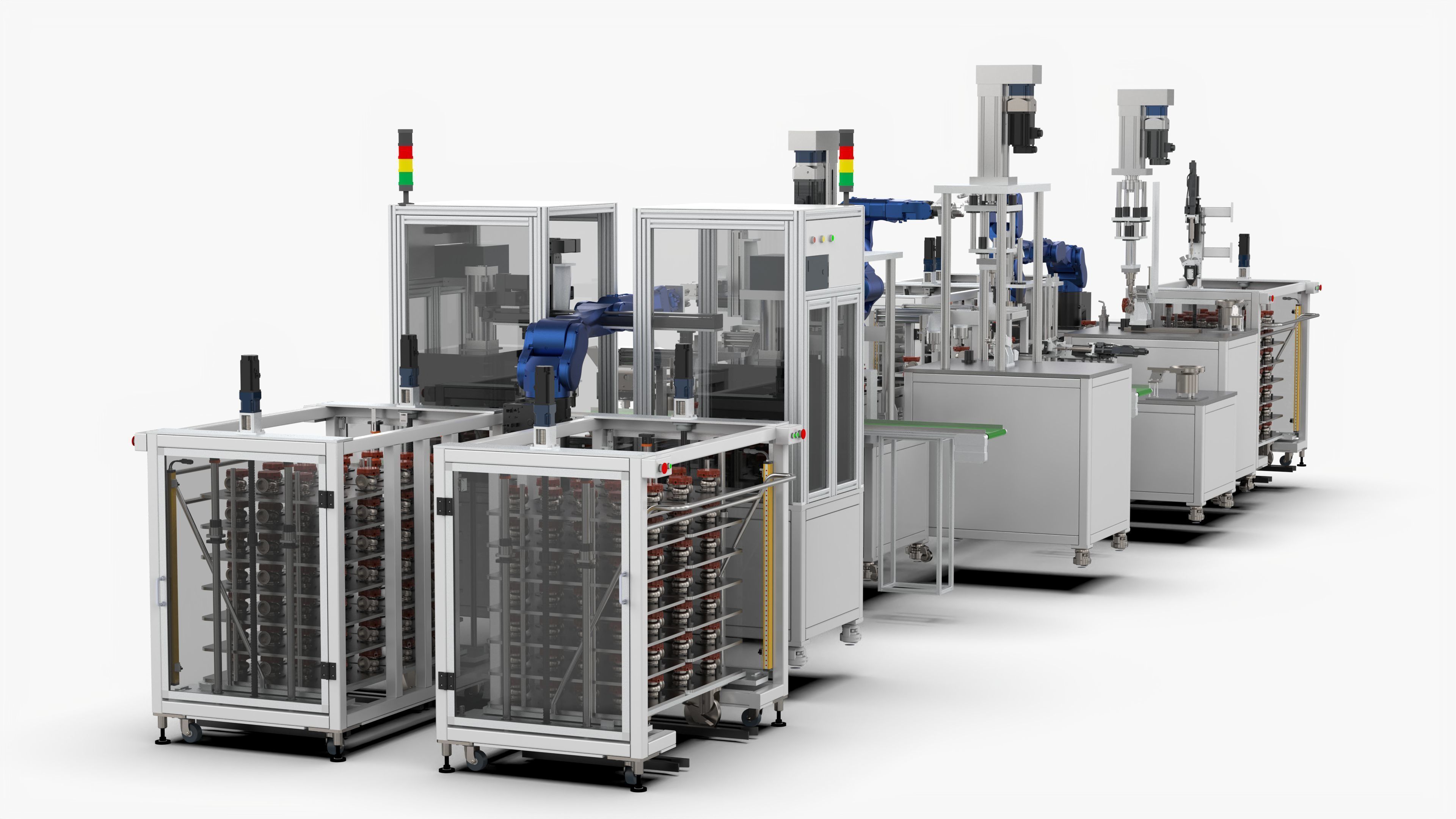 Automatic Booster Impeller Assembly and Pressing  Line 3D model_10