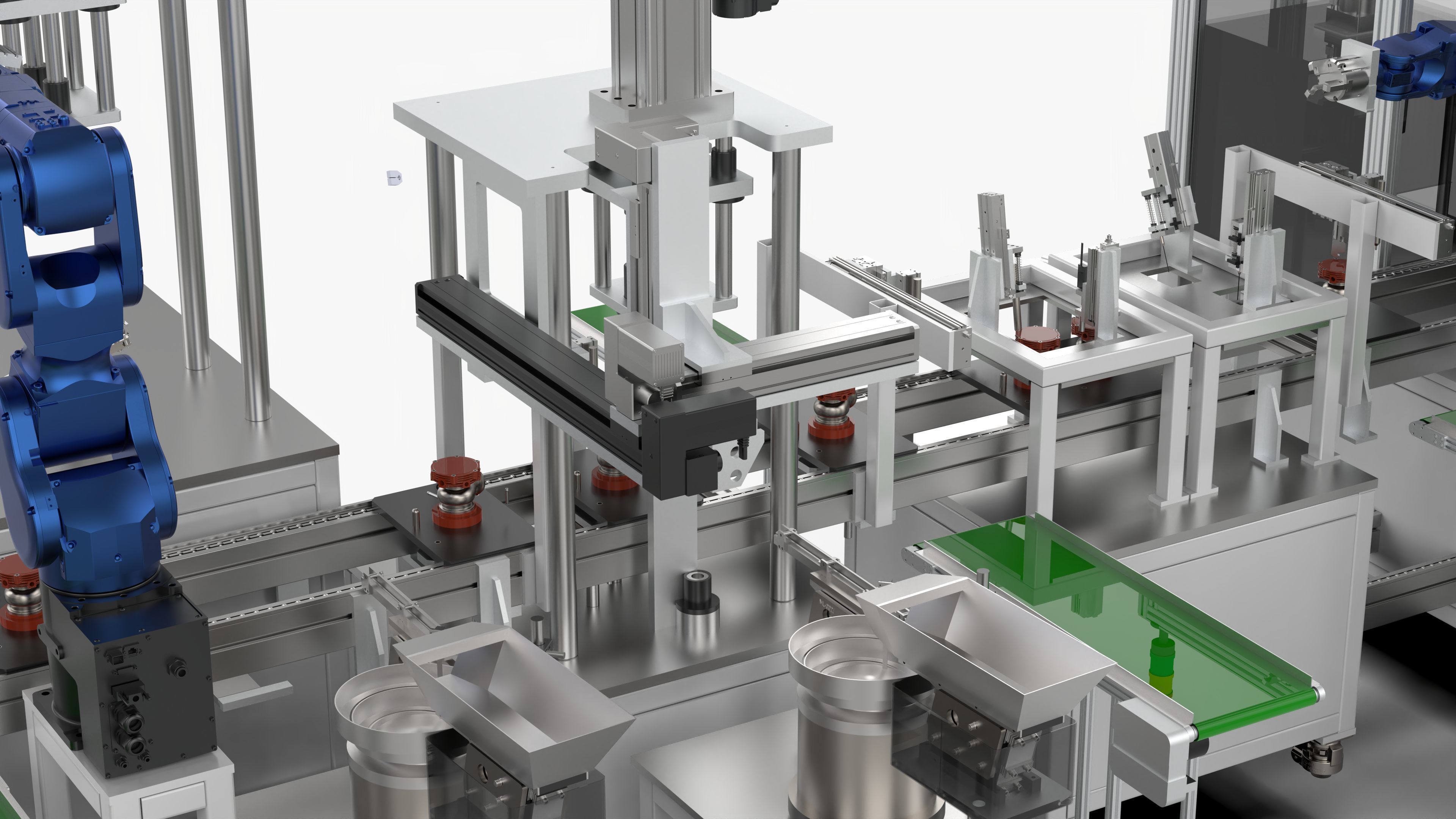Automatic Booster Impeller Assembly and Pressing  Line 3D model_12