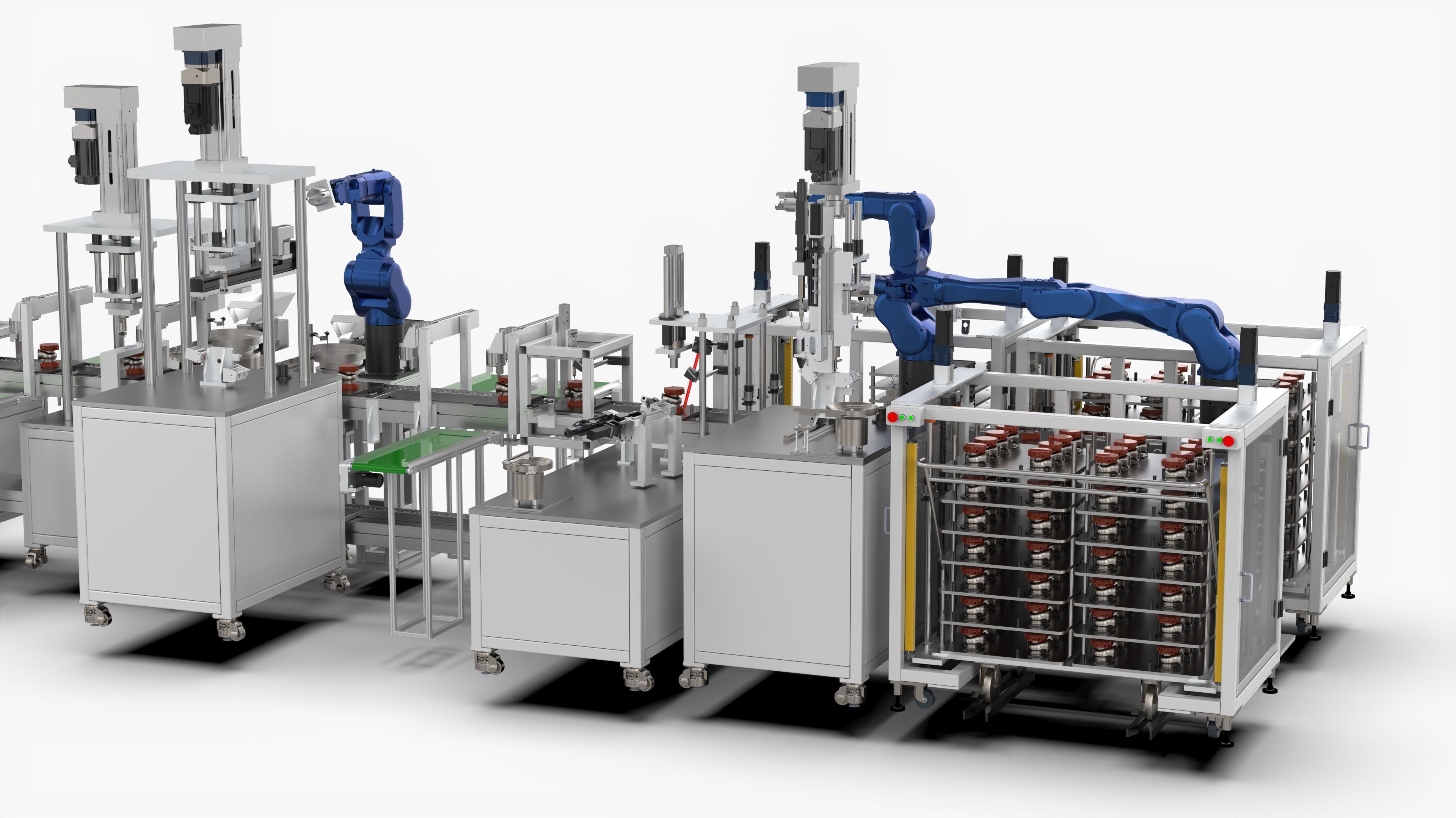 Automatic Booster Impeller Assembly and Pressing  Line 3D model_9