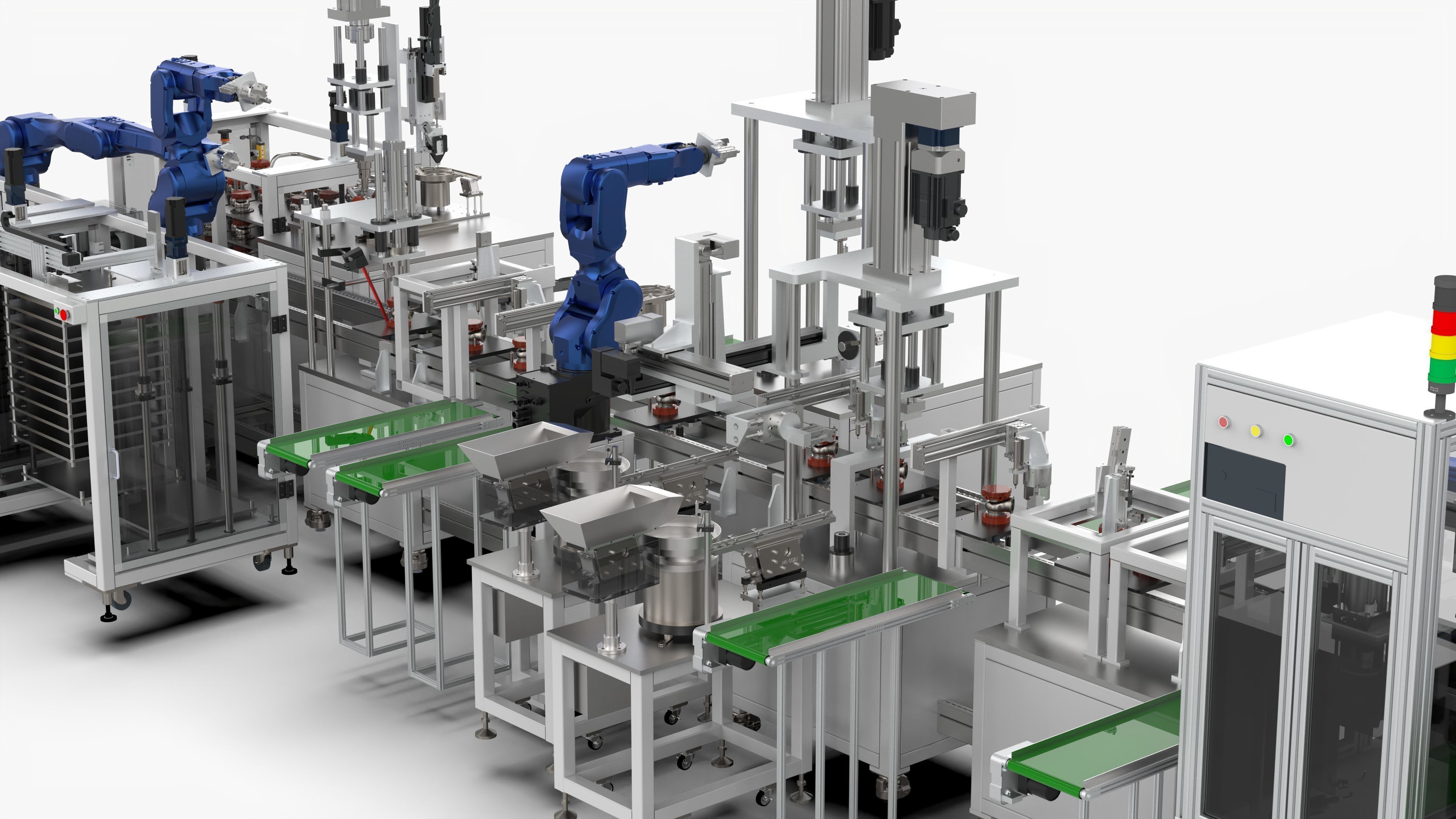 Automatic Booster Impeller Assembly and Pressing  Line 3D model_11