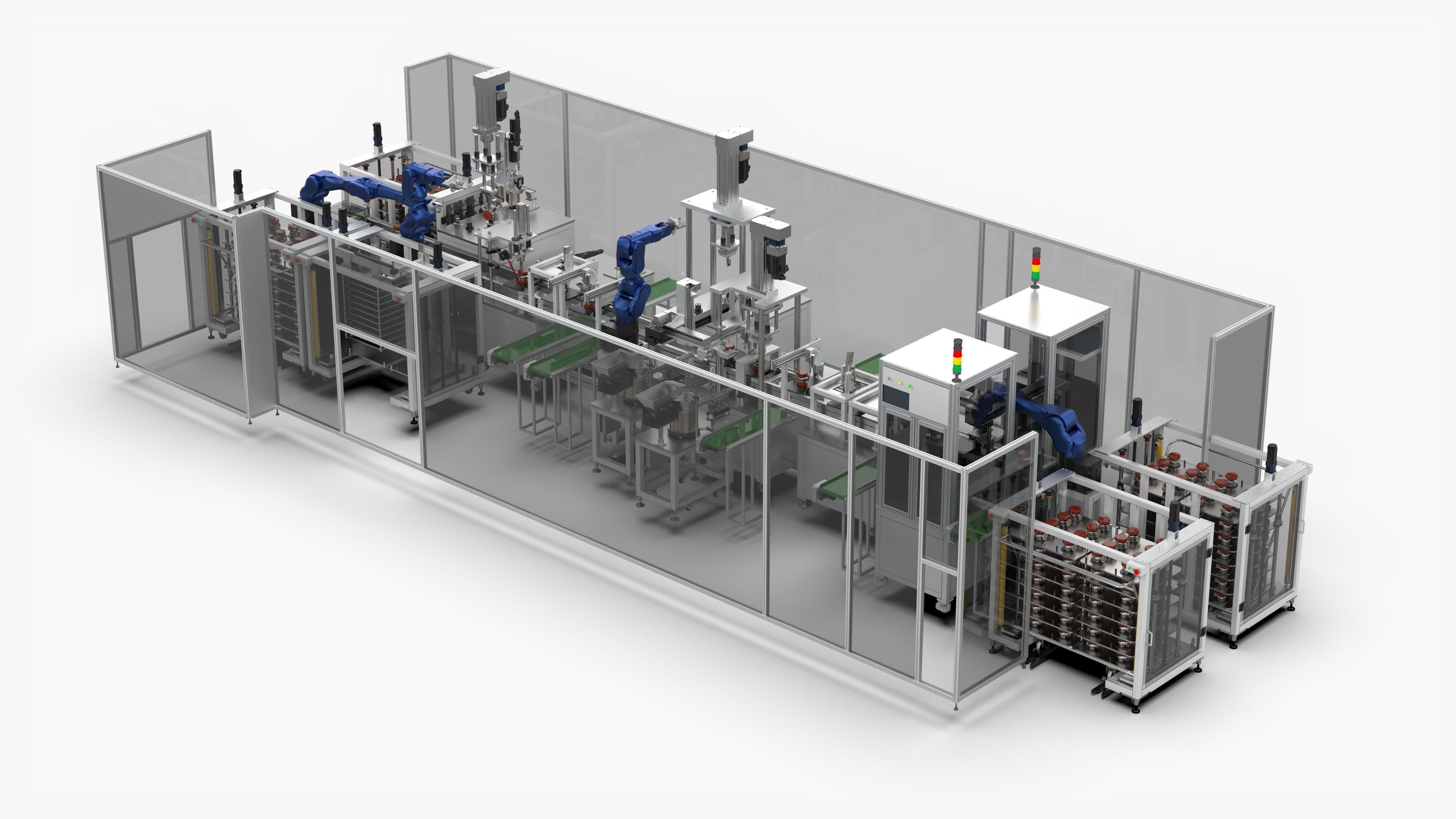 Automatic Booster Impeller Assembly and Pressing  Line 3D model_1