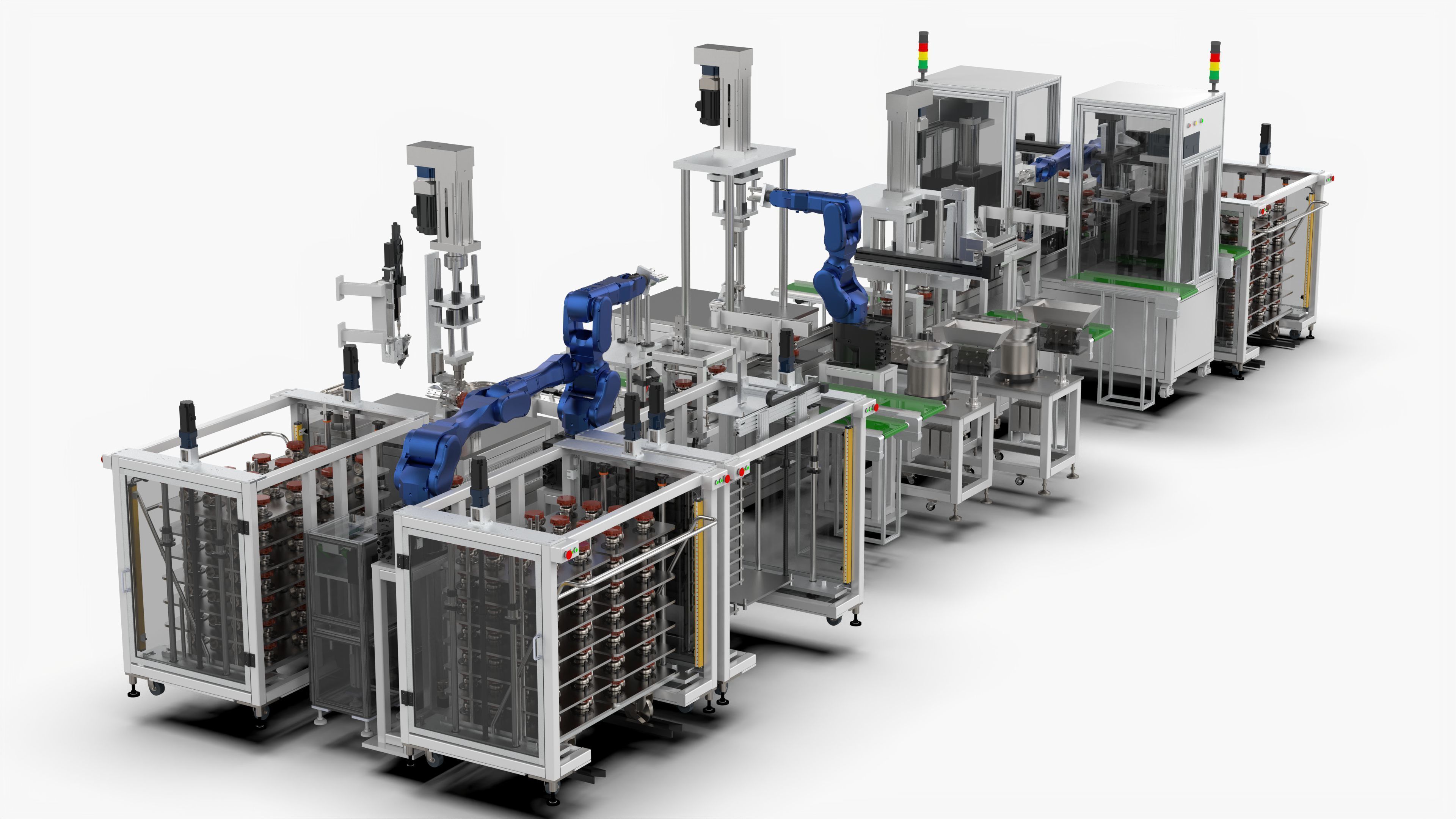 Automatic Booster Impeller Assembly and Pressing  Line 3D model_8