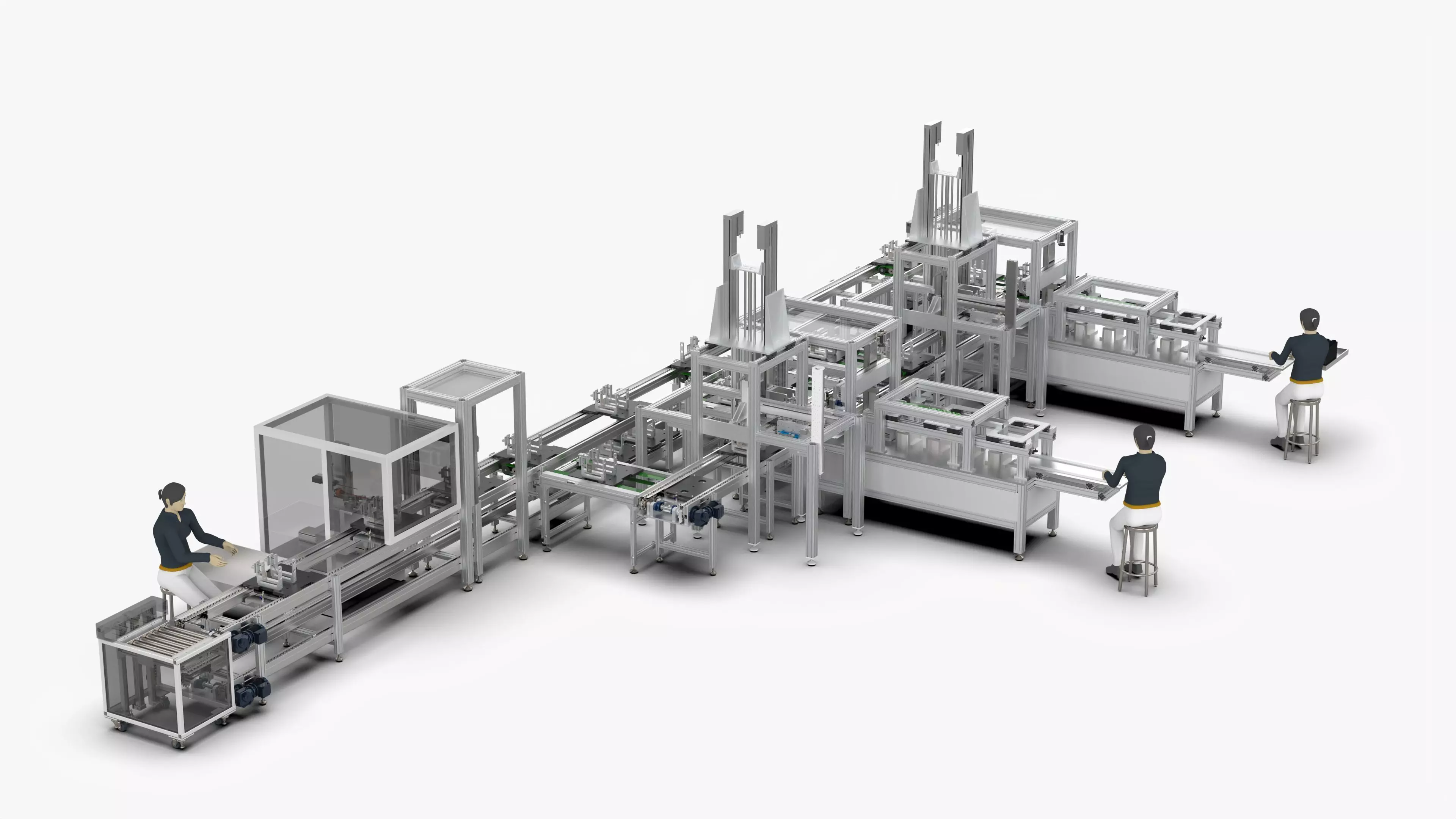 Automatic Soft Package Module Welding Line 3D model