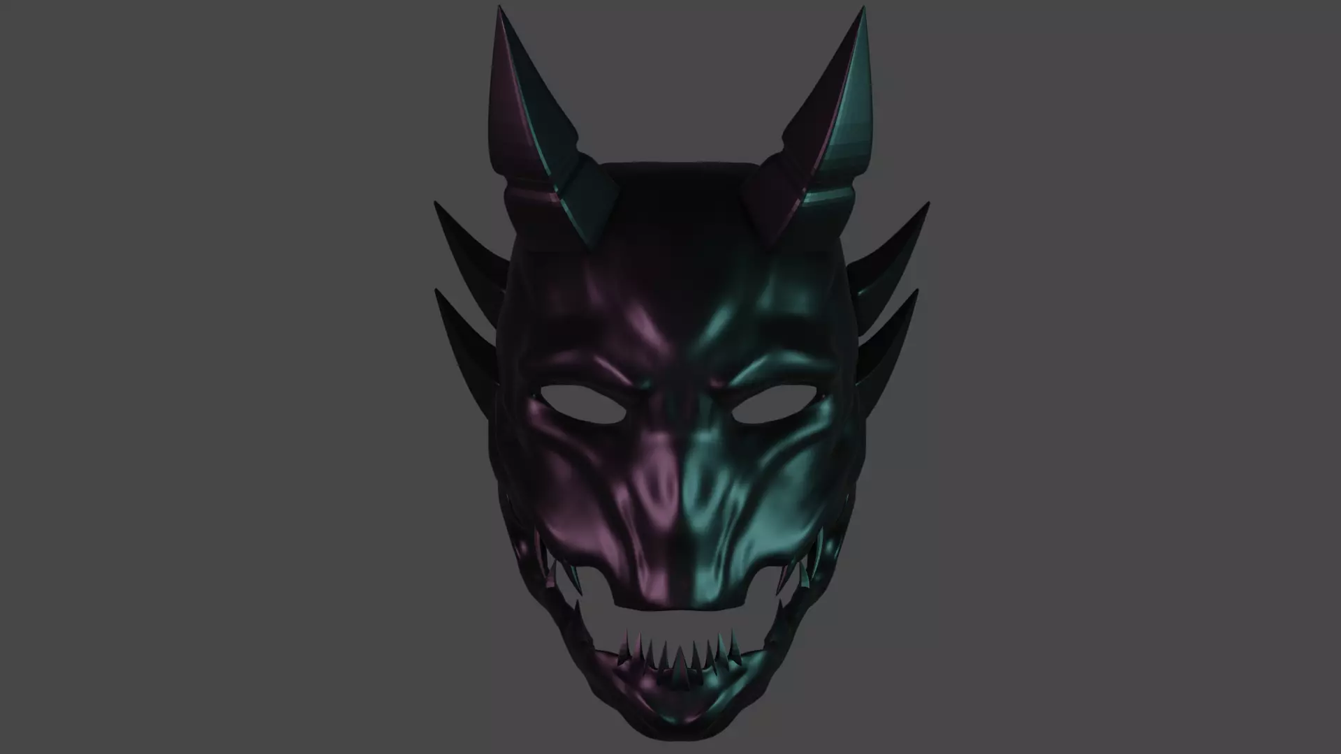 MASCARA DE DEMONIO ONI - MASKED ONI 3D print model_0