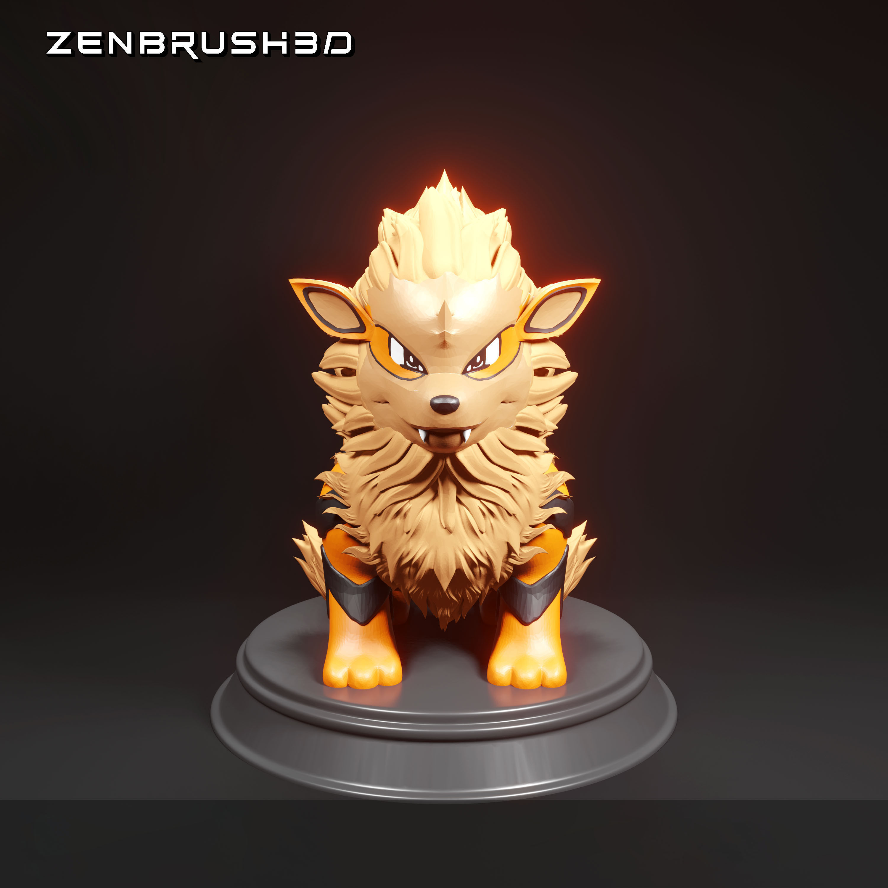 ARCANINE POKEMON - 3D PRINTING MODEL STL 3D print model_2