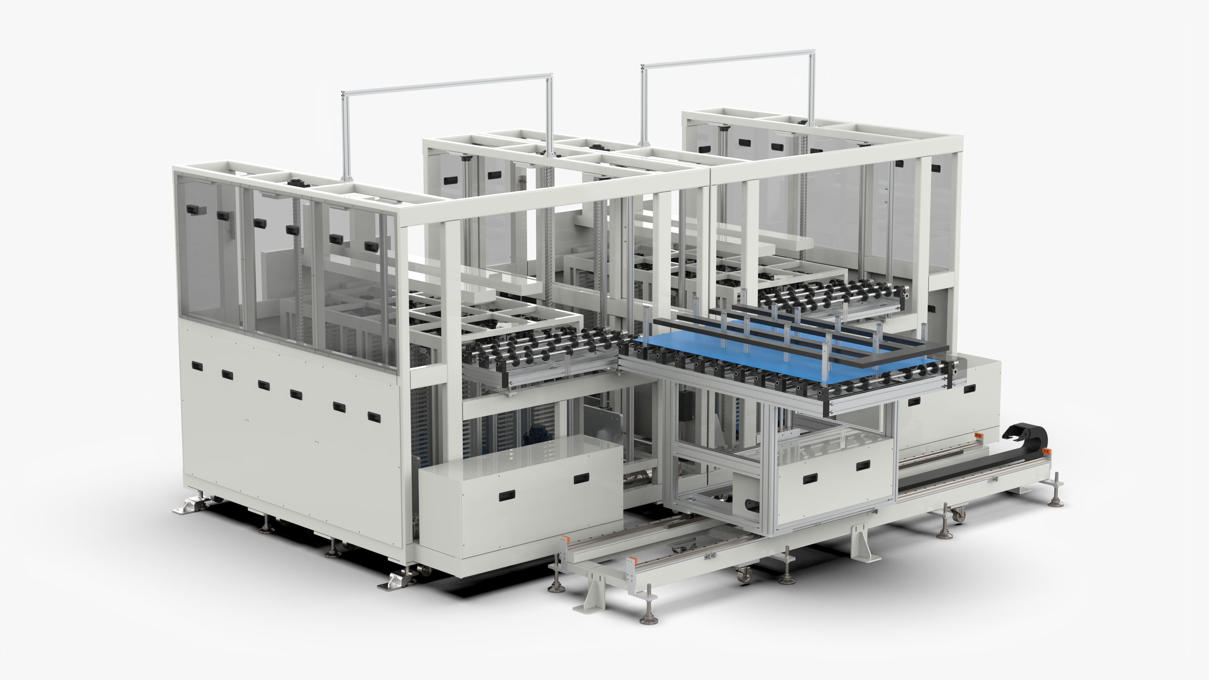 Automatic Panel Cassette Lifting and Transfer Machine 3D model_2