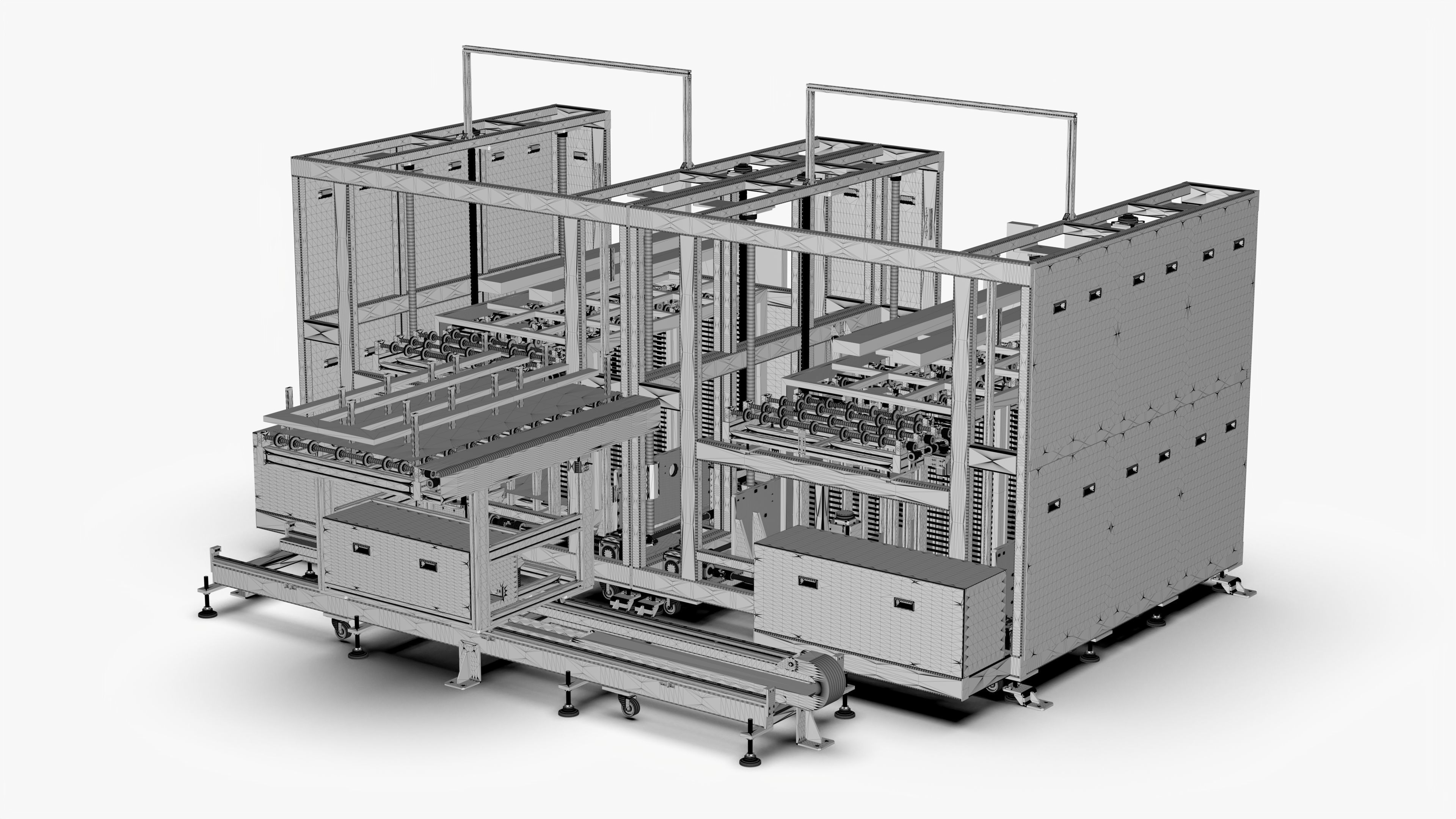 Automatic Panel Cassette Lifting and Transfer Machine 3D model_15