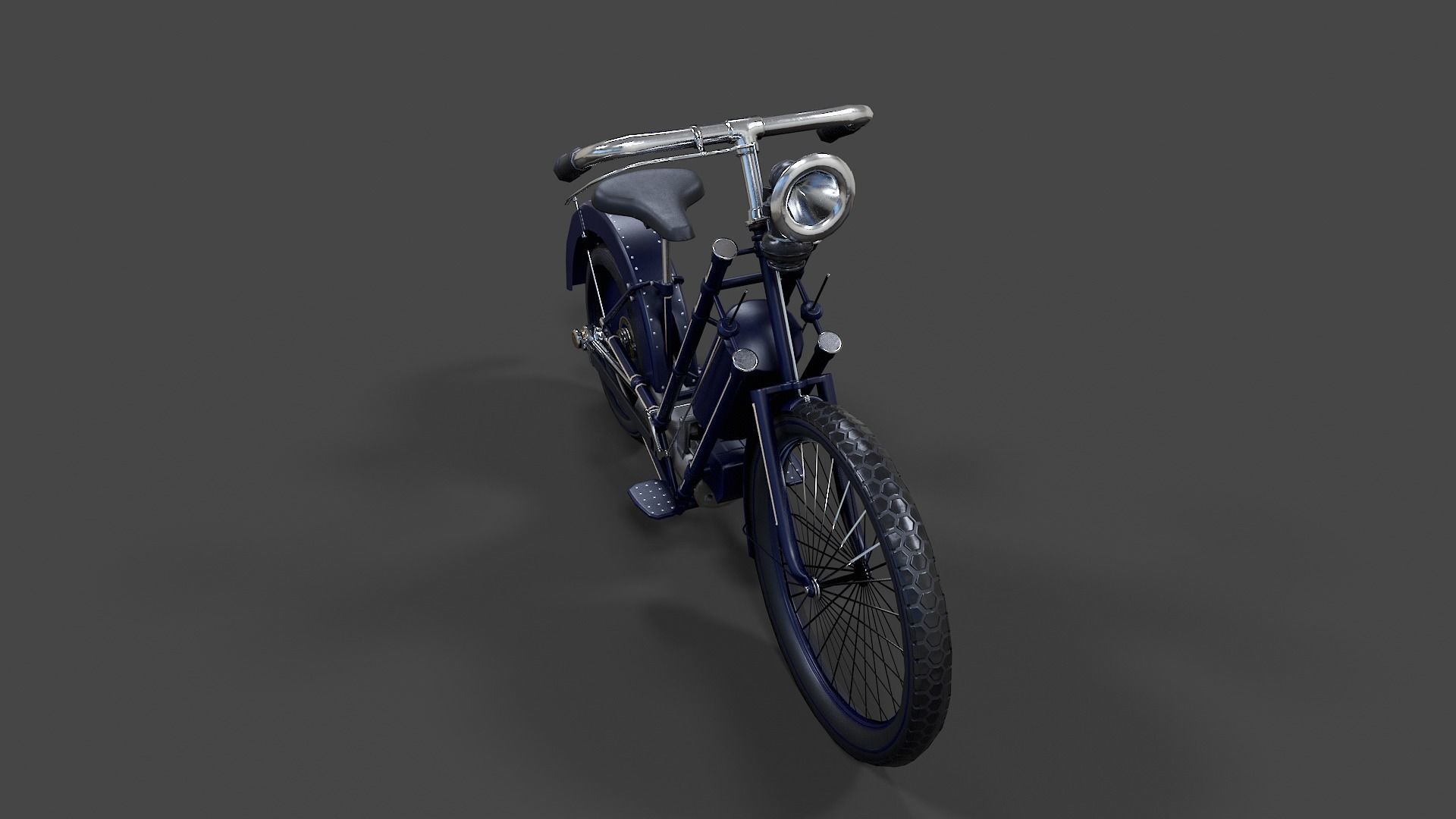 Antique Hildebrand And Wolfmuller Bike - Low Poly  Low-poly 3D model_12
