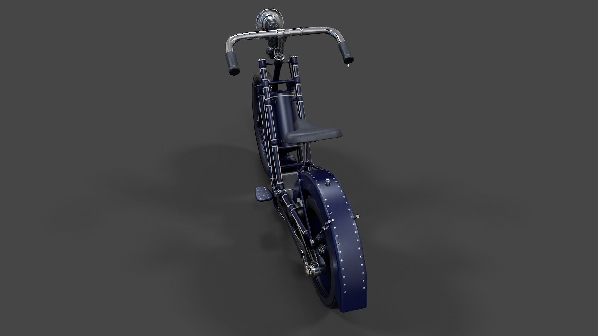 Antique Hildebrand And Wolfmuller Bike - Low Poly  Low-poly 3D model_37