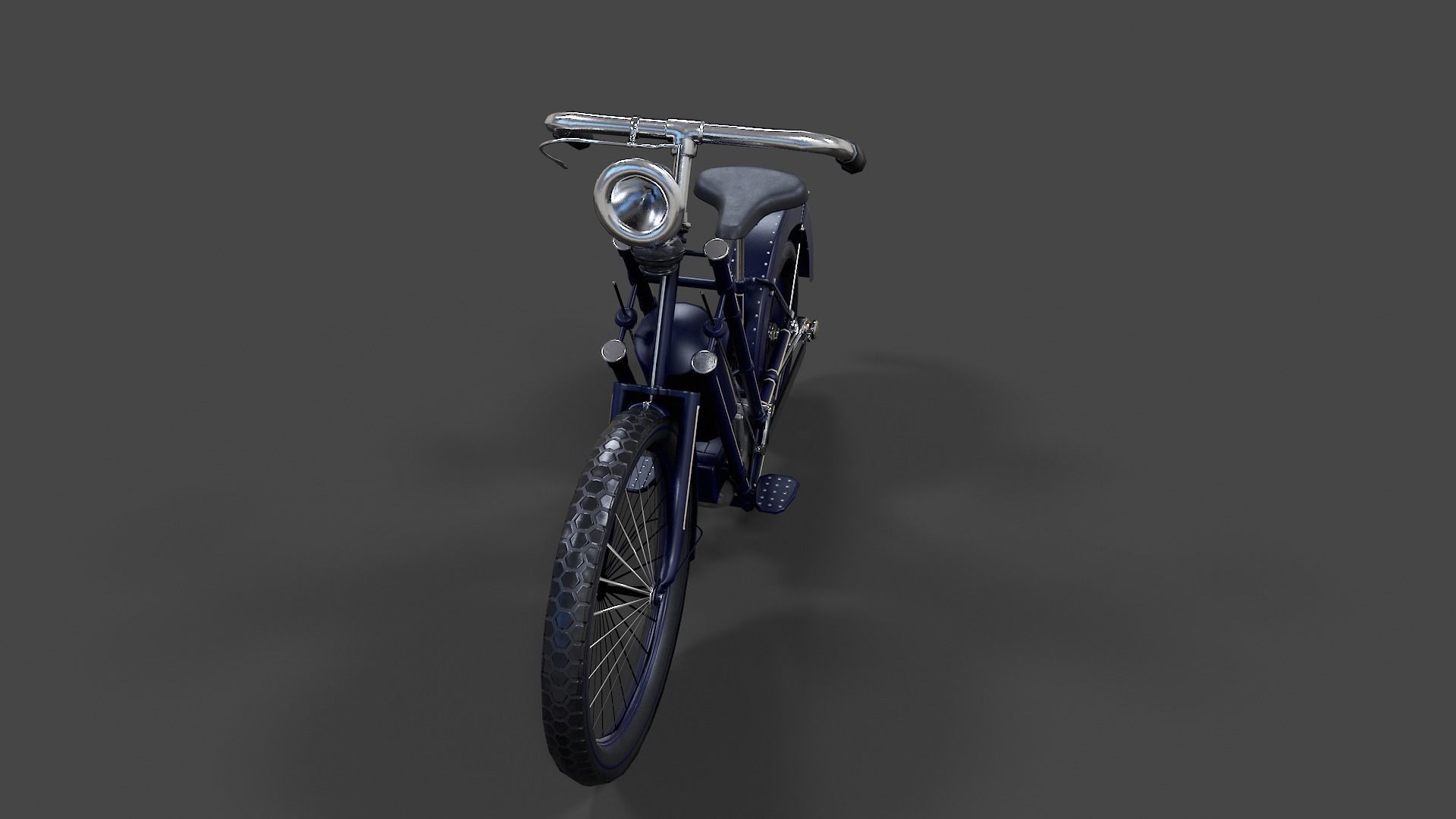 Antique Hildebrand And Wolfmuller Bike - Low Poly  Low-poly 3D model_6