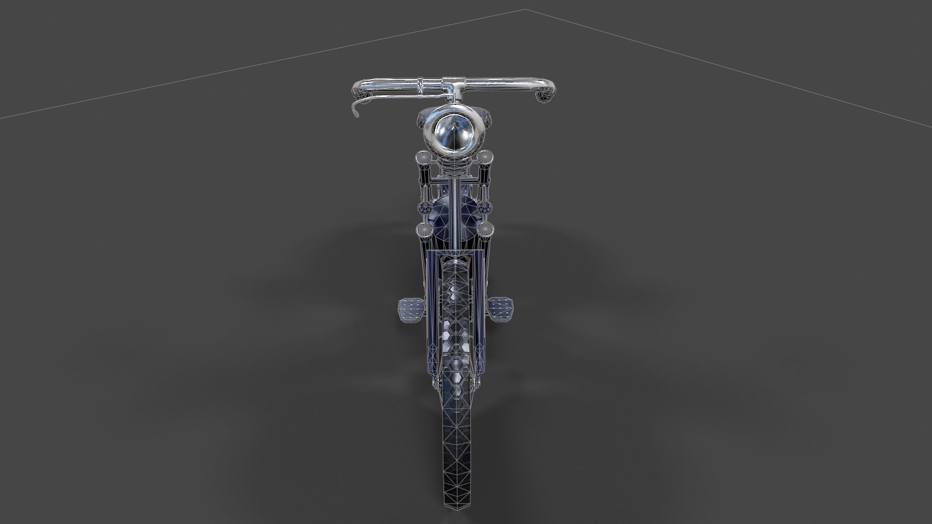 Antique Hildebrand And Wolfmuller Bike - Low Poly  Low-poly 3D model_9