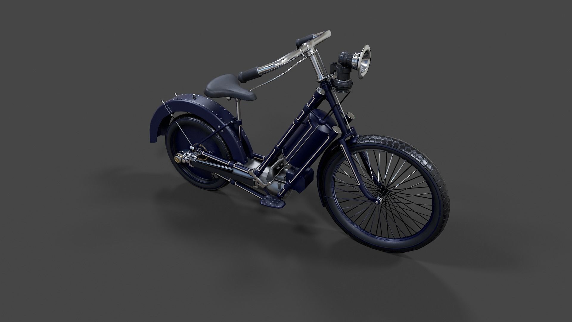Antique Hildebrand And Wolfmuller Bike - Low Poly  Low-poly 3D model_17
