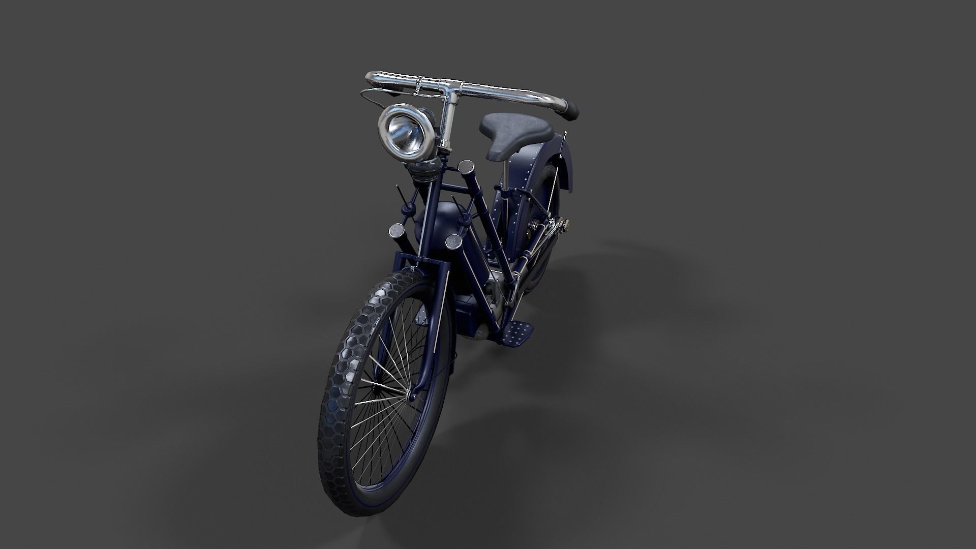 Antique Hildebrand And Wolfmuller Bike - Low Poly  Low-poly 3D model_5