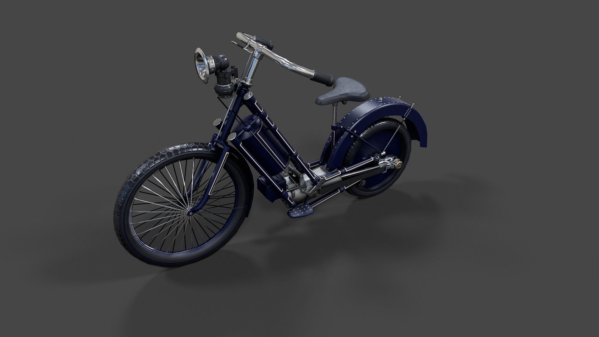 Antique Hildebrand And Wolfmuller Bike - Low Poly  Low-poly 3D model_52