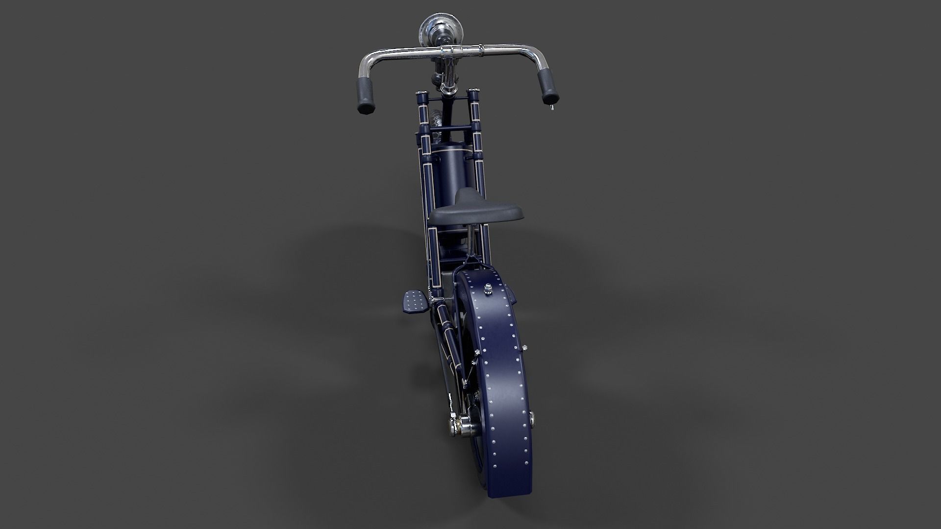 Antique Hildebrand And Wolfmuller Bike - Low Poly  Low-poly 3D model_36