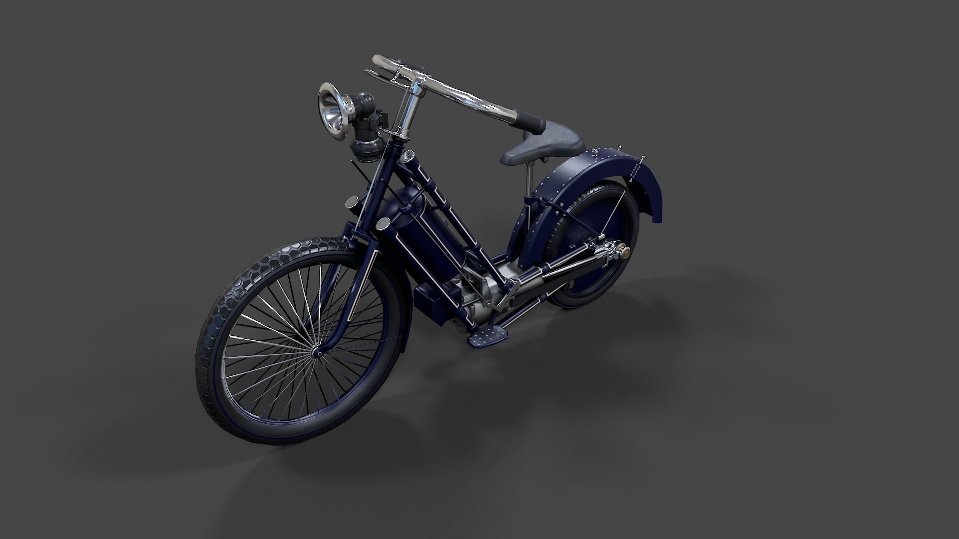 Antique Hildebrand And Wolfmuller Bike - Low Poly  Low-poly 3D model_53
