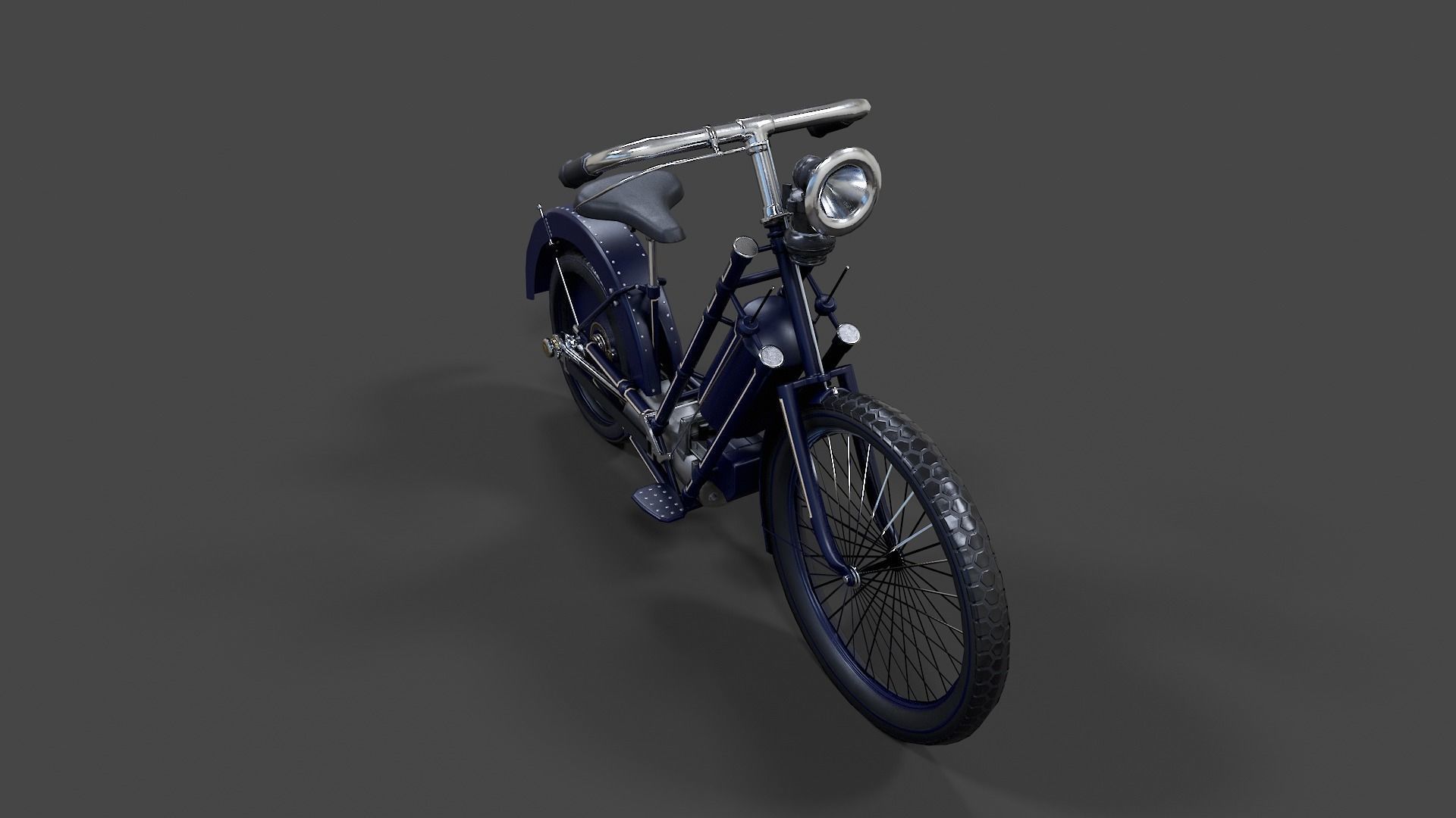 Antique Hildebrand And Wolfmuller Bike - Low Poly  Low-poly 3D model_13