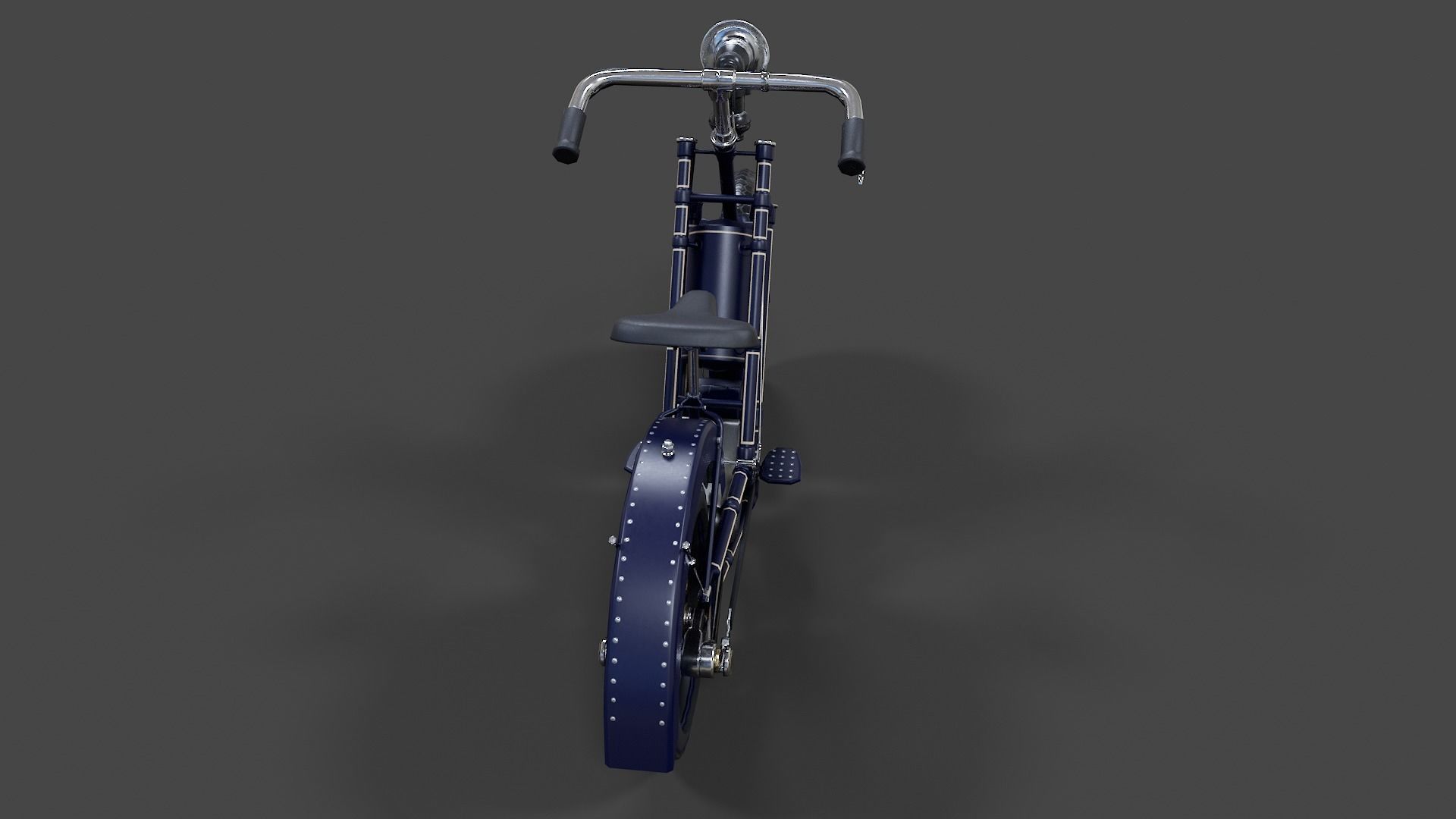 Antique Hildebrand And Wolfmuller Bike - Low Poly  Low-poly 3D model_33