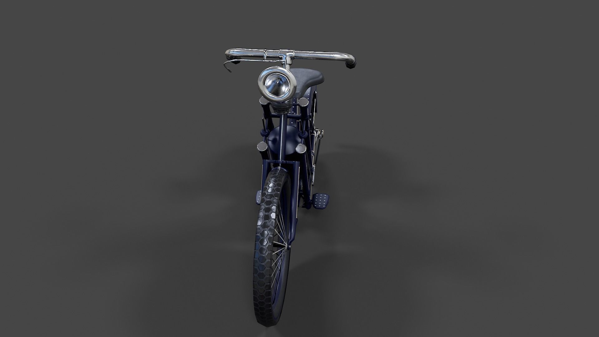 Antique Hildebrand And Wolfmuller Bike - Low Poly  Low-poly 3D model_7