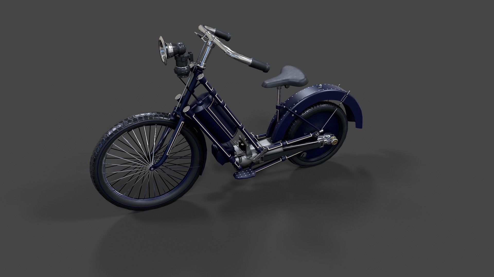 Antique Hildebrand And Wolfmuller Bike - Low Poly  Low-poly 3D model_51