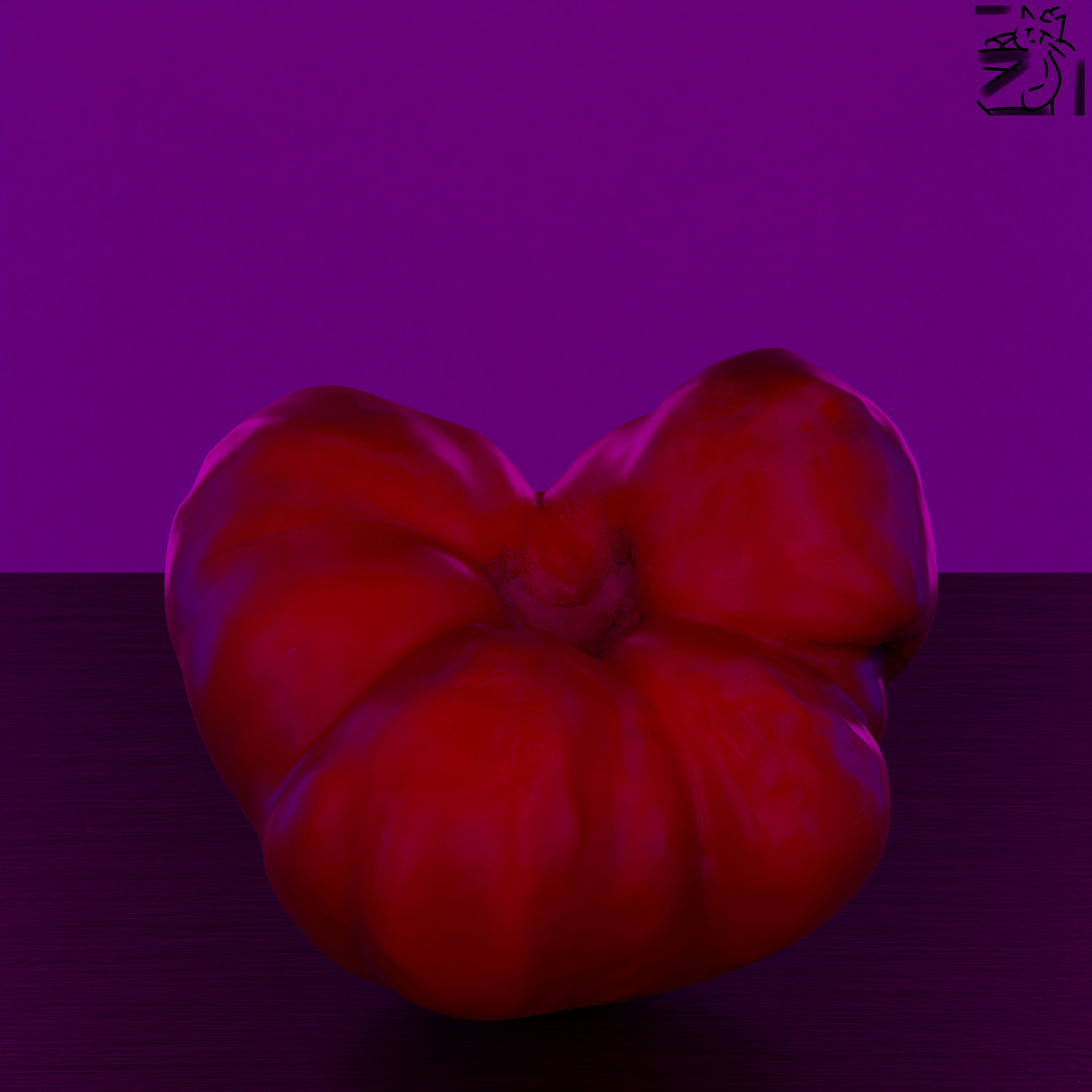 Tomato 01 Low-poly 3D model_11