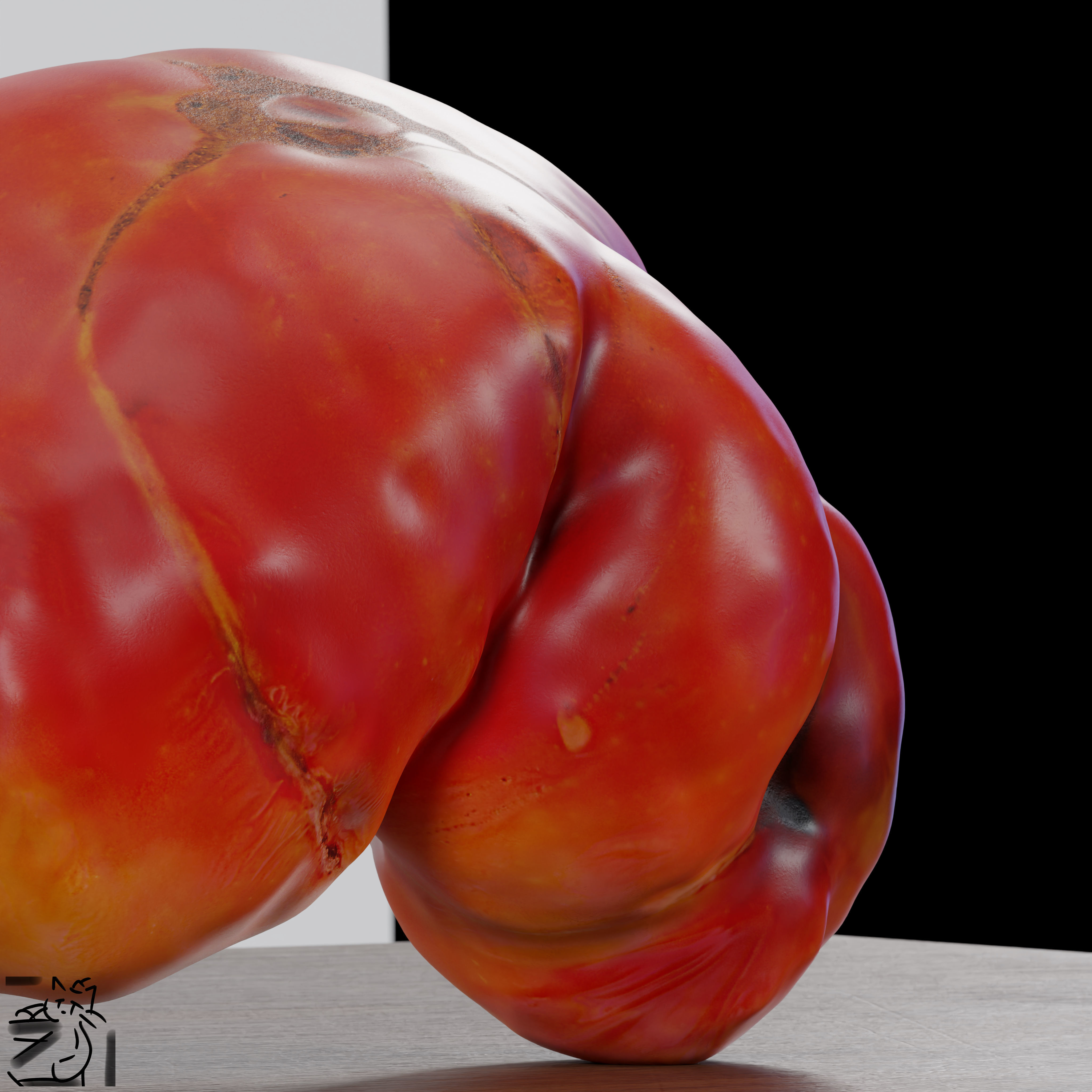 Tomato 01 Low-poly 3D model_8