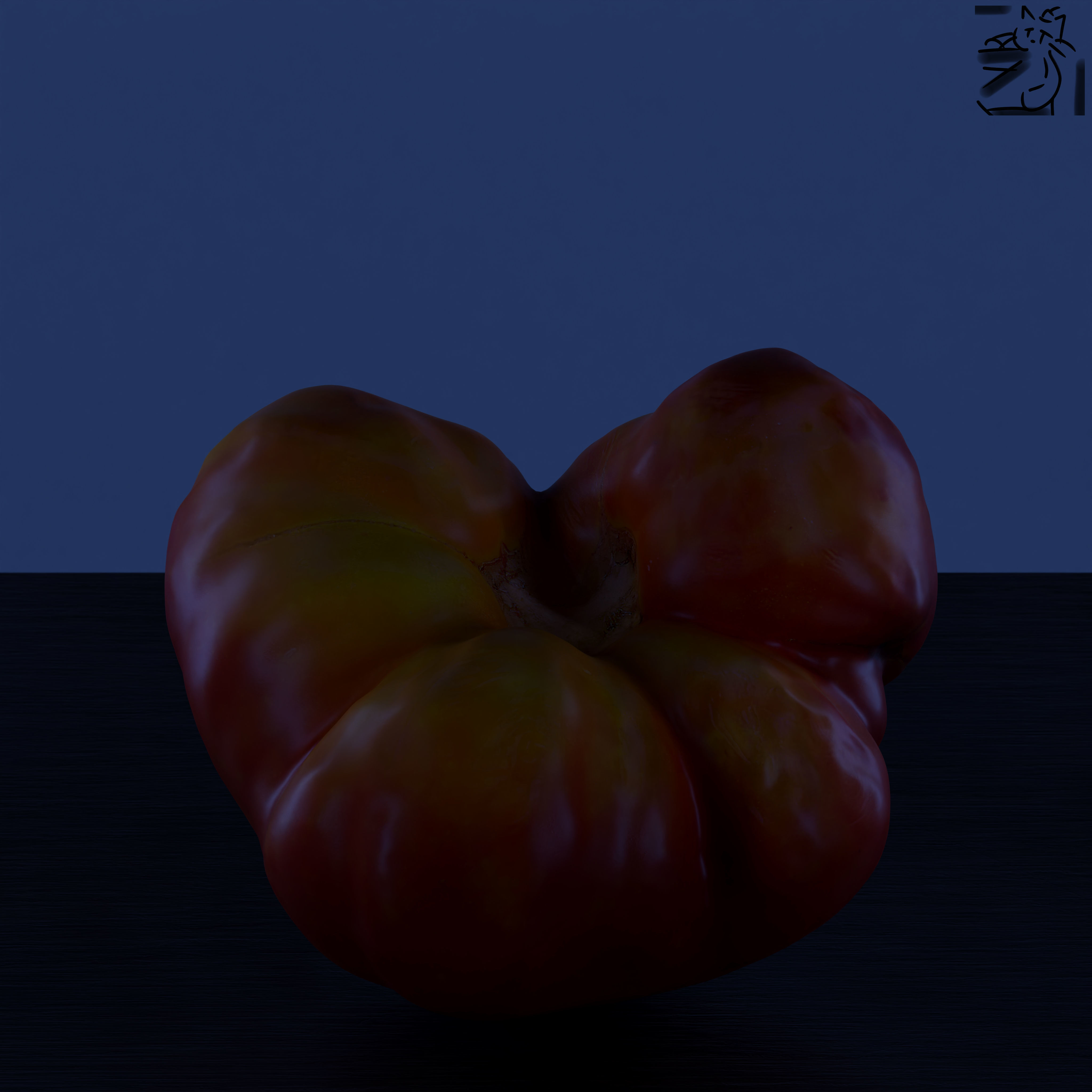 Tomato 01 Low-poly 3D model_10