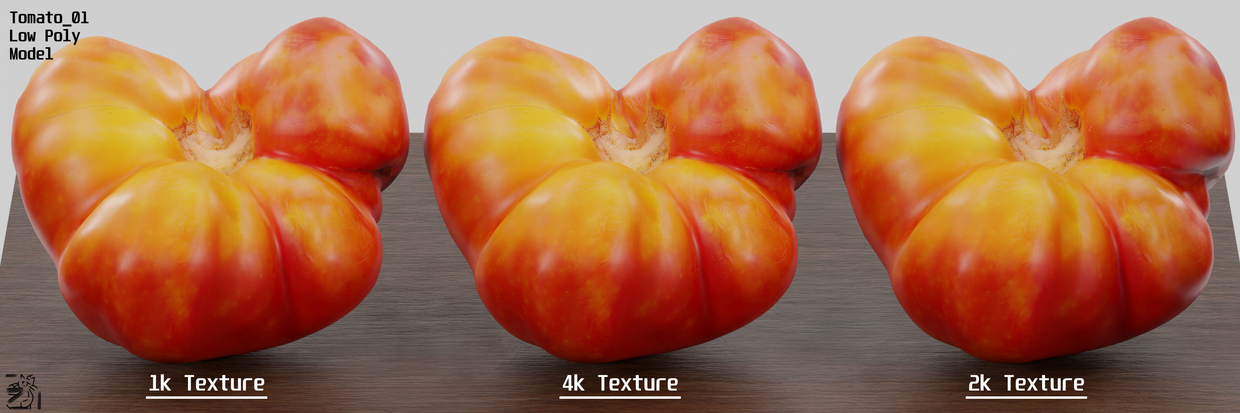 Tomato 01 Low-poly 3D model_15