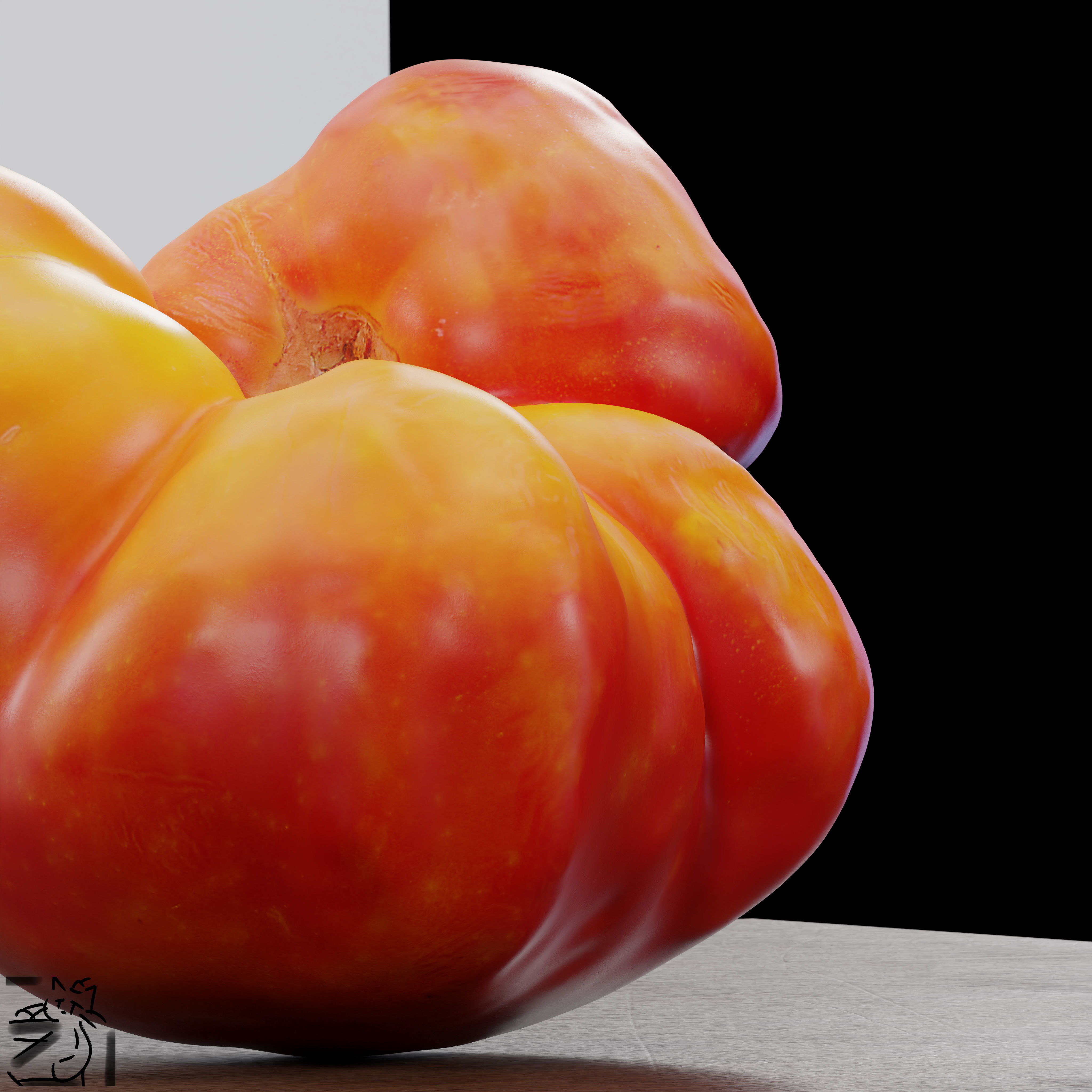 Tomato 01 Low-poly 3D model_3