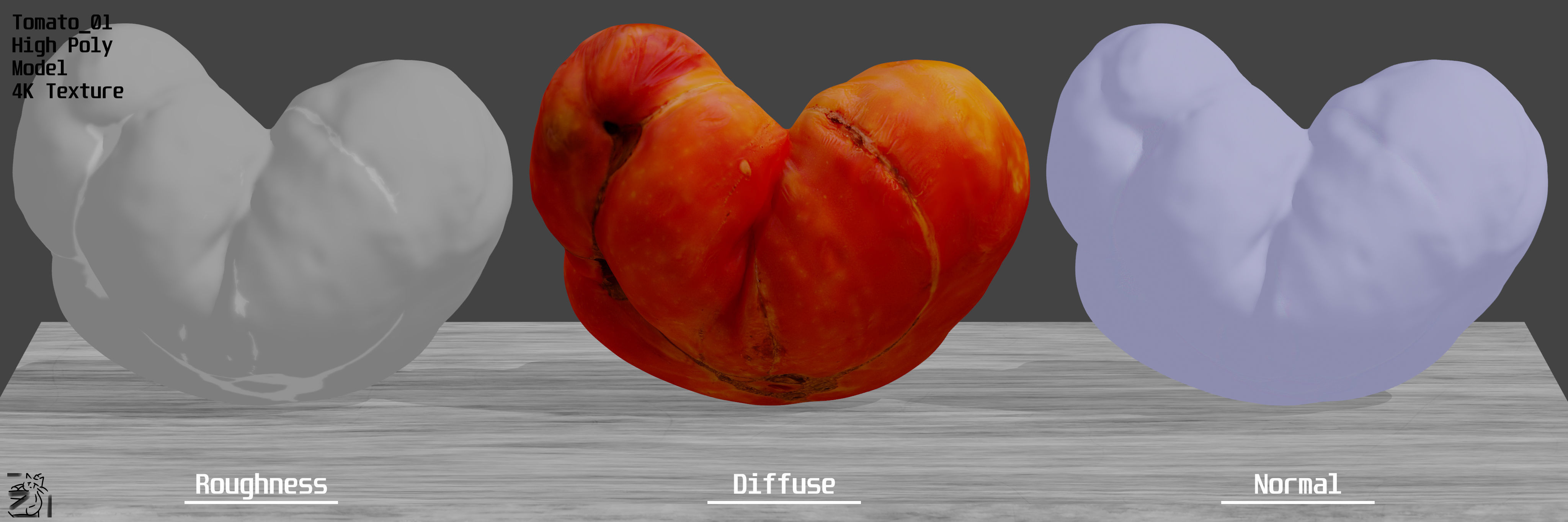 Tomato 01 Low-poly 3D model_21