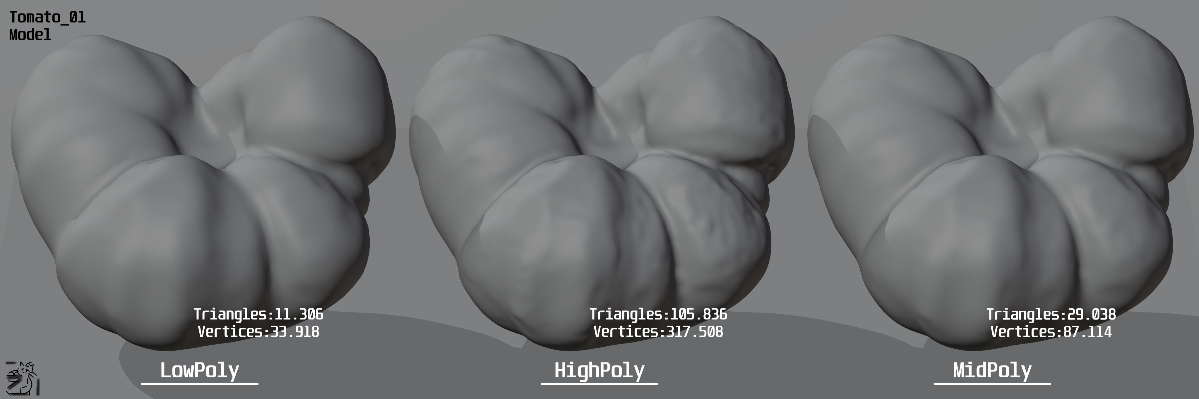 Tomato 01 Low-poly 3D model_18
