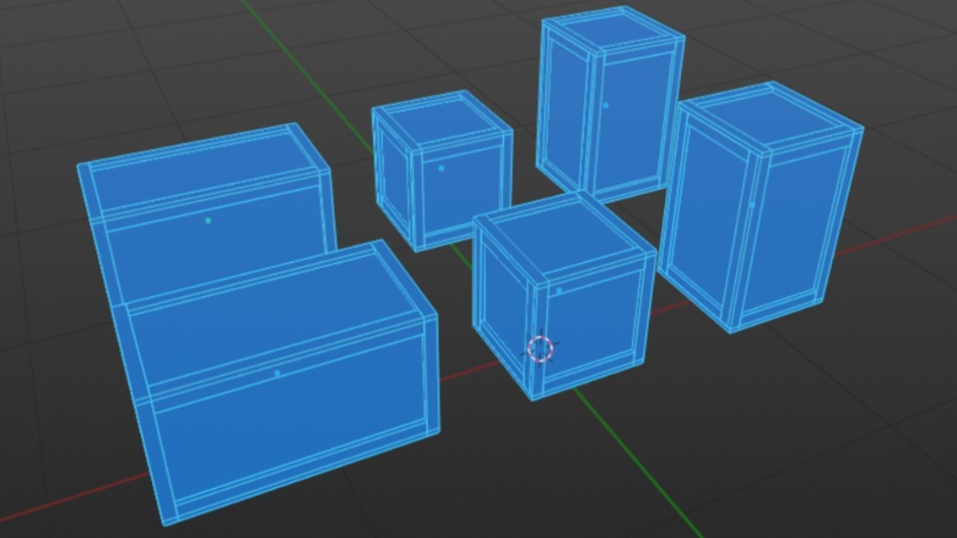 PBR Wooden Shipping Crate Osb Low-poly 3D model_19