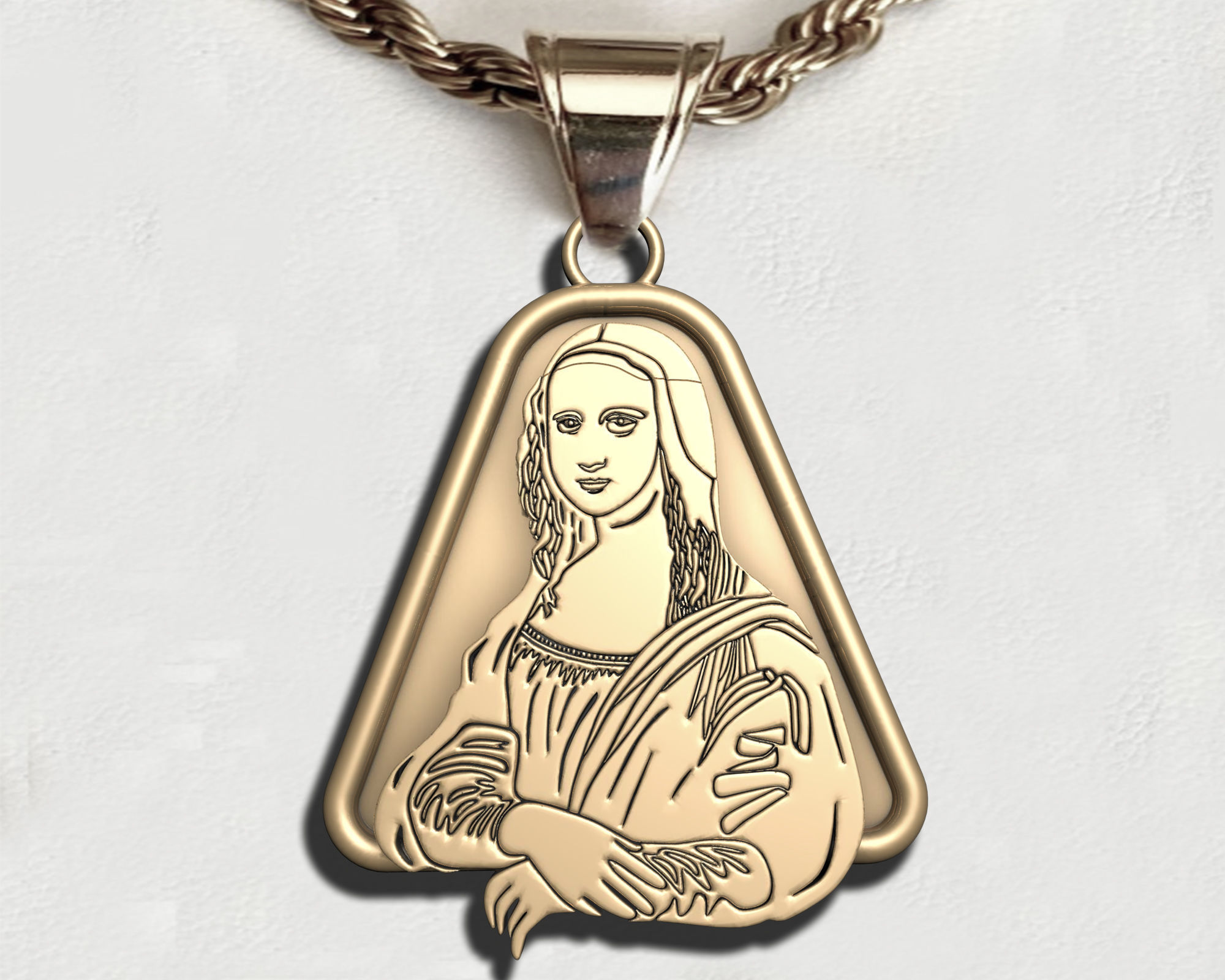 Mona Lisa PENDANT 3D print model_2