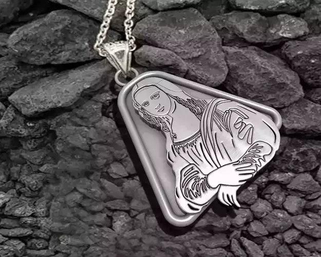 Mona Lisa PENDANT 3D print model