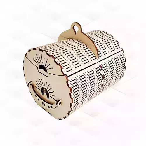 Gift jewelry box svg dxf unique design for laser cut