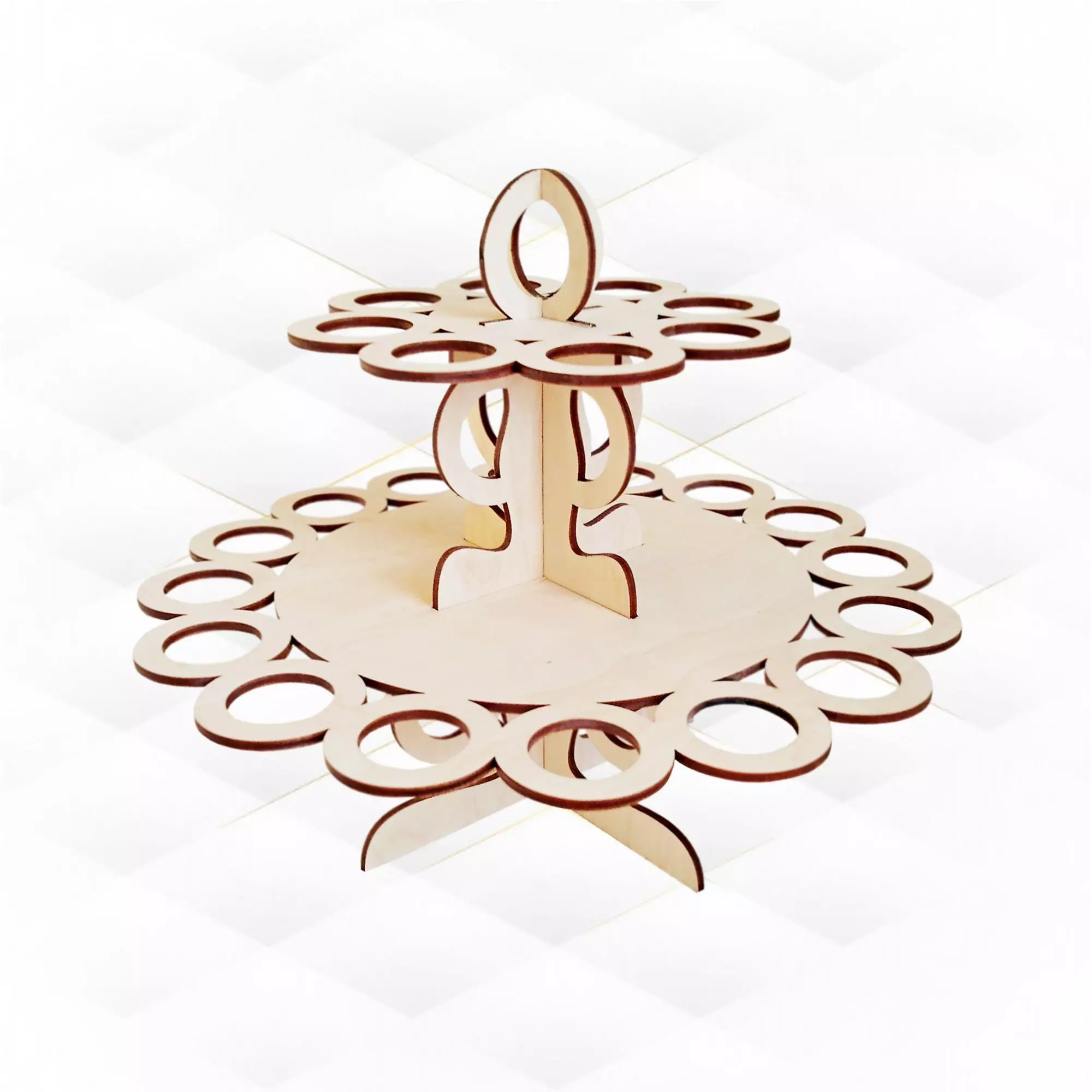 Easter eggs stand holder two pattern svg dxf for laser cut 3D model 3D ...