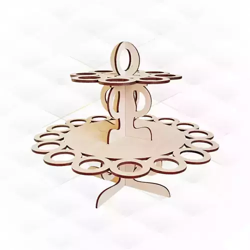 Easter eggs stand holder two pattern svg dxf  for laser cut