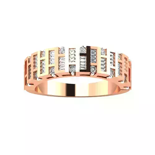 Women Band Ring STL OBJ FBX Renders Details