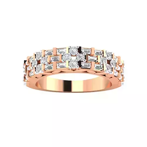 Women Band Ring STL OBJ FBX Renders Details