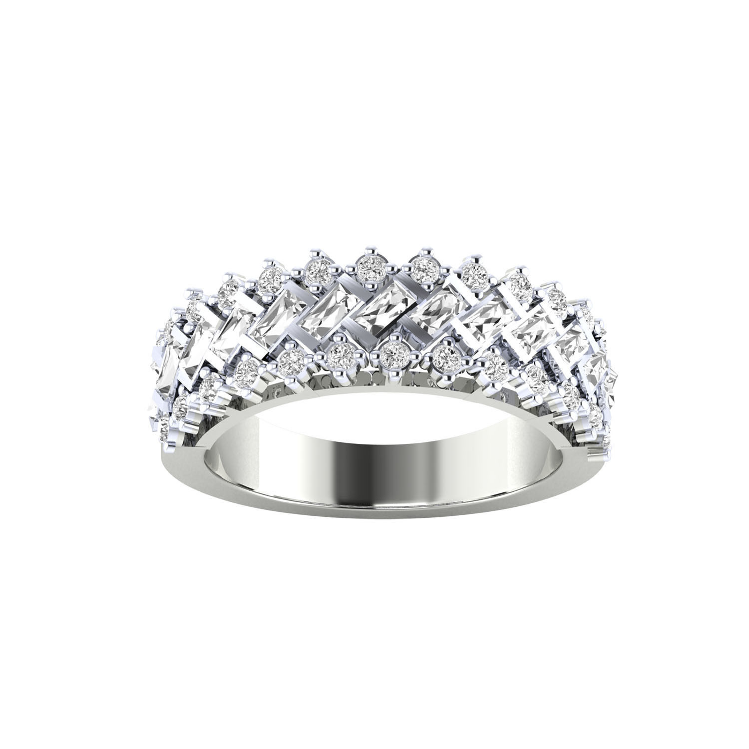 Women Band Ring STL OBJ FBX Renders Details 3D print model_14