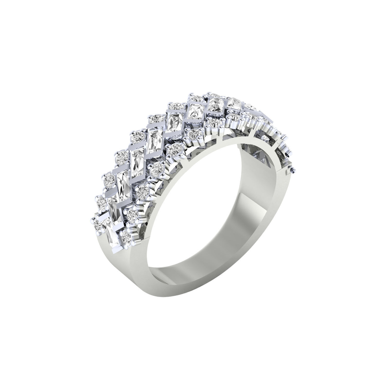 Women Band Ring STL OBJ FBX Renders Details 3D print model_5