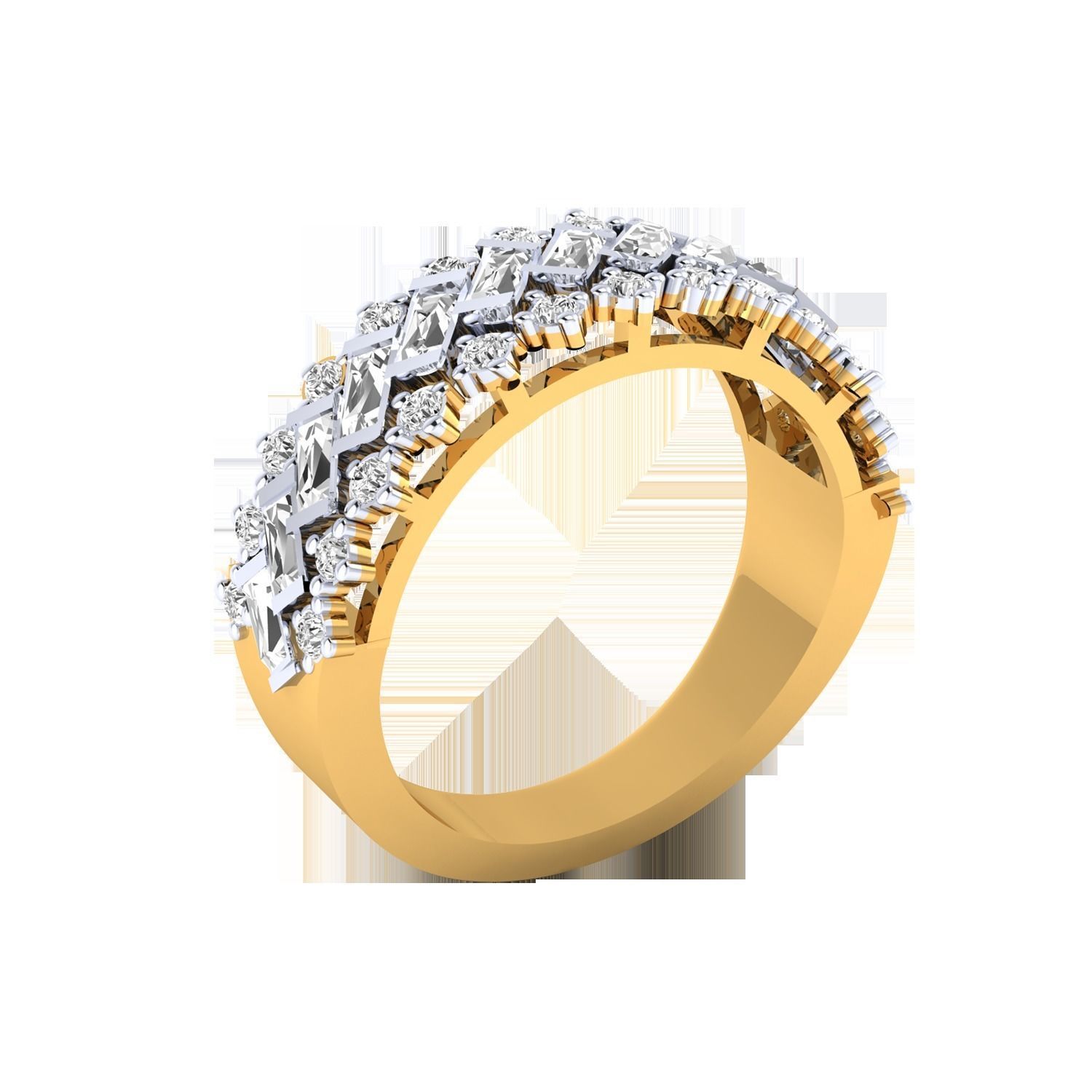 Women Band Ring STL OBJ FBX Renders Details 3D print model_2