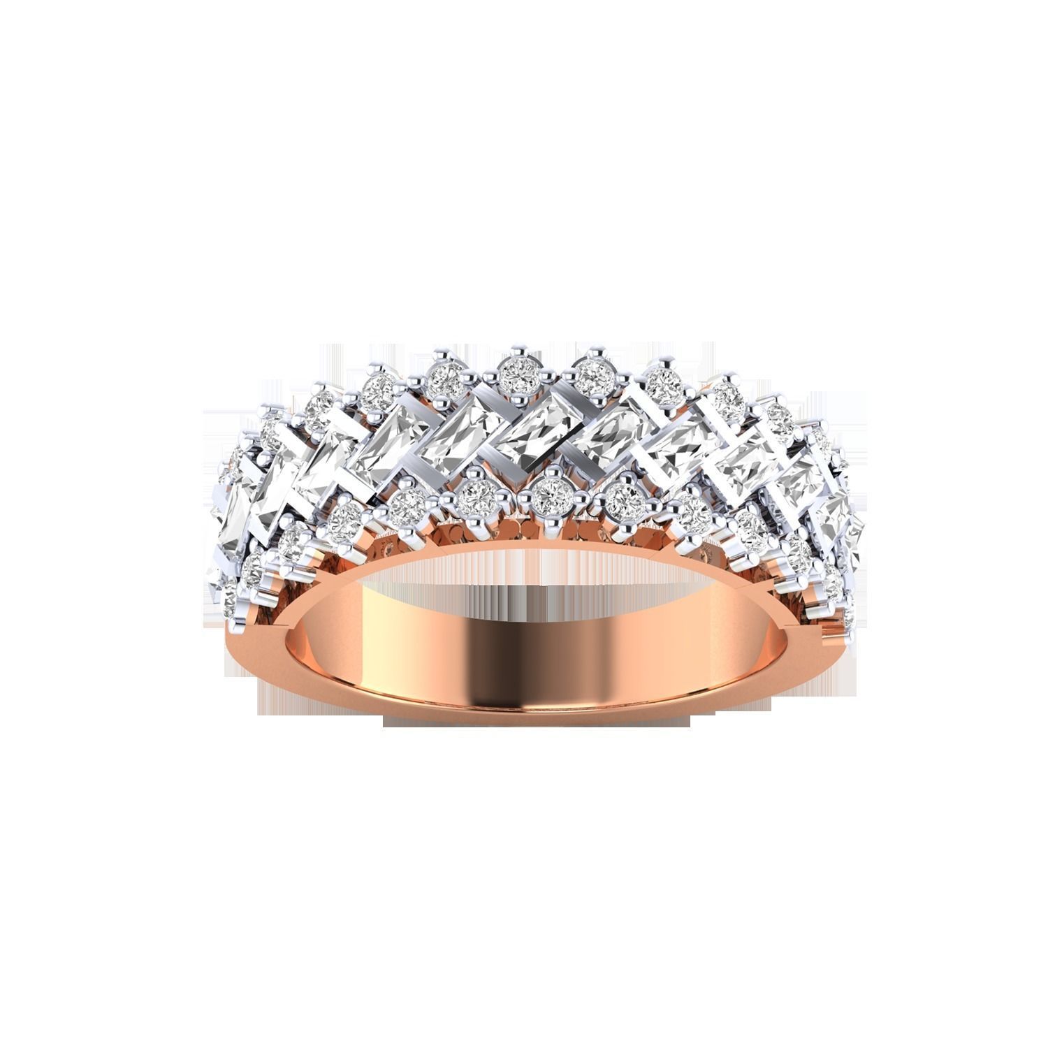 Women Band Ring STL OBJ FBX Renders Details 3D print model_11