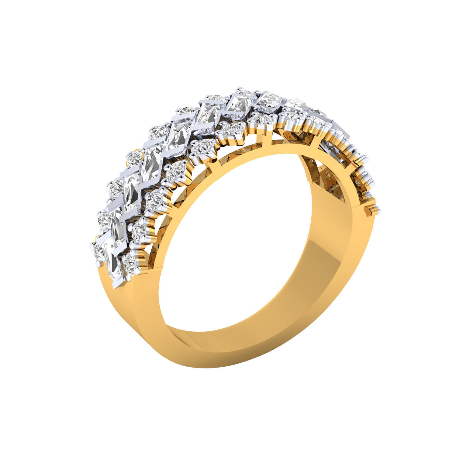 Women Band Ring STL OBJ FBX Renders Details 3D print model_1