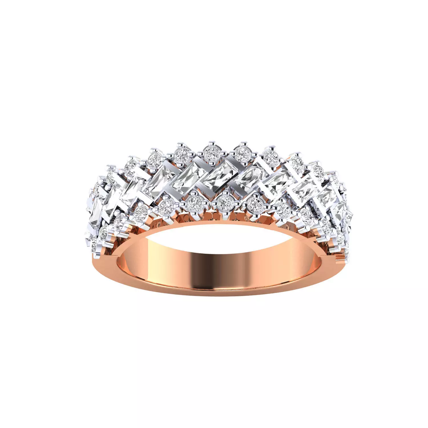 Women Band Ring STL OBJ FBX Renders Details 3D print model_0