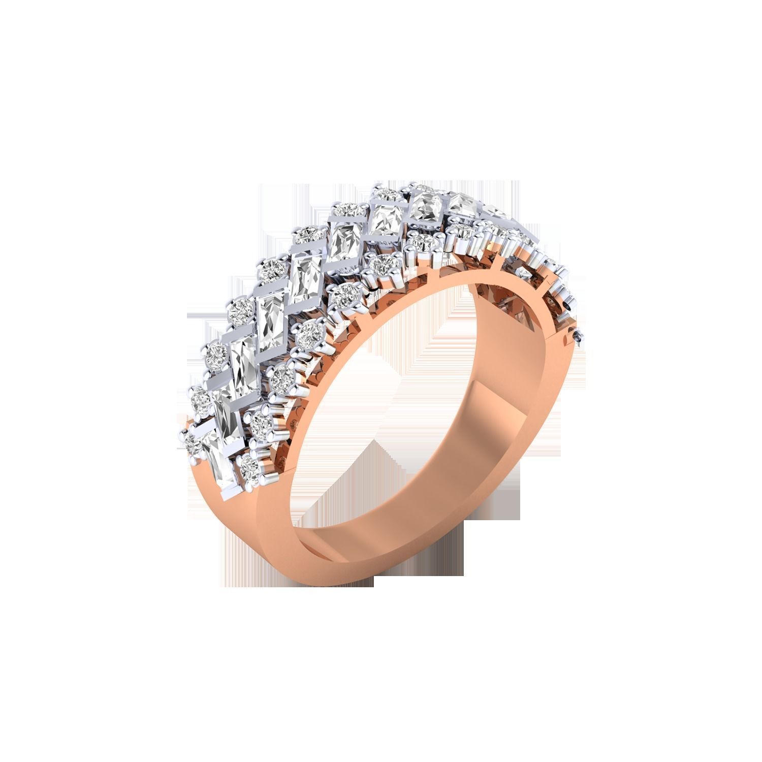 Women Band Ring STL OBJ FBX Renders Details 3D print model_4