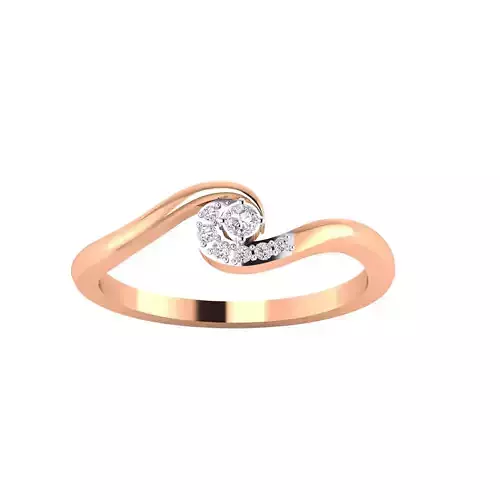 Women Solitaire Engagement Ring STL OBJ FBX Renders Details