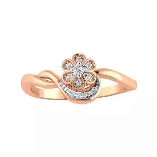 Women Flower Ring STL OBJ FBX Renders Details