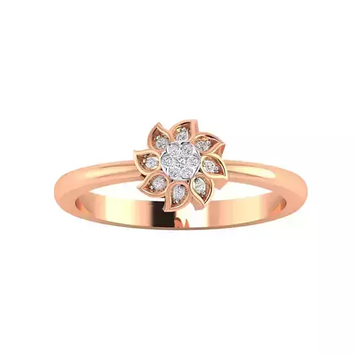 Women Flower Ring STL OBJ FBX Renders Details
