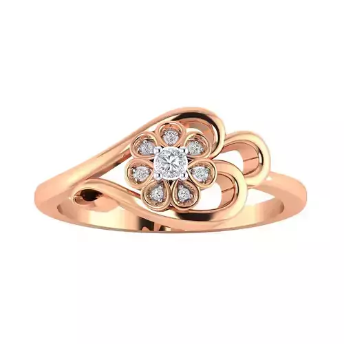 Women Flower Ring STL OBJ FBX Renders Details